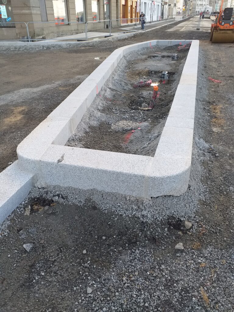 Amenagement urbain dalles bordures granit breton languedias grv rebillon voirie saint malo 
