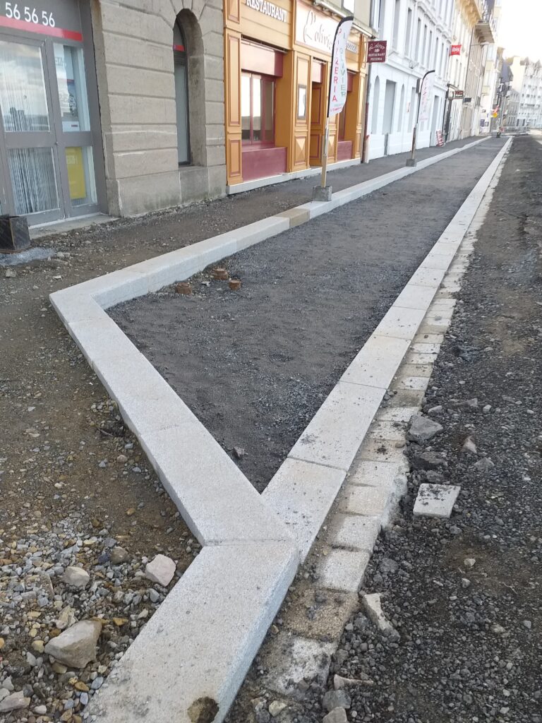 Amenagement urbain dalles bordures granit breton languedias grv rebillon voirie saint malo 
